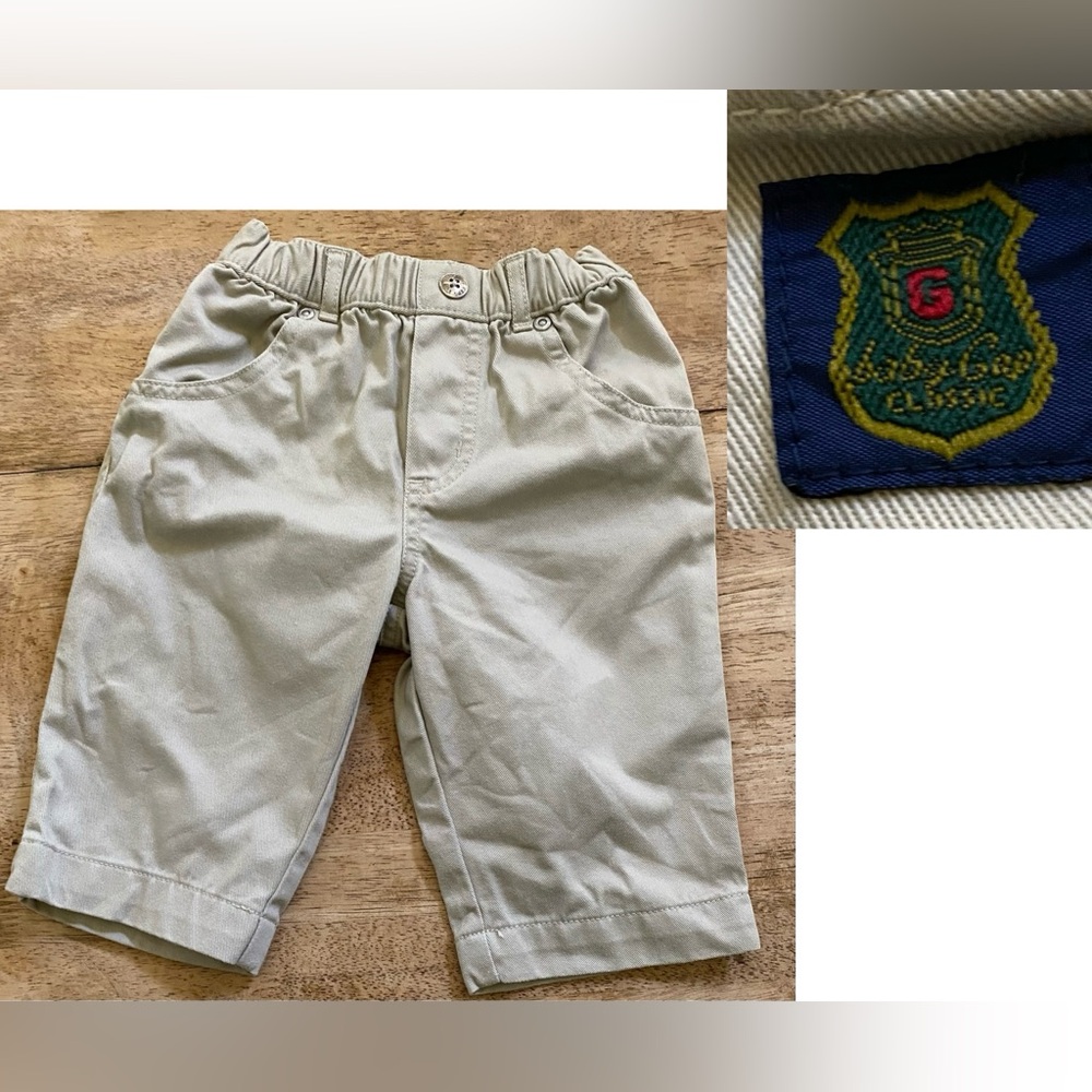 Vintage Baby Gap Infant Sz 6-12 Mo Khaki Chino‎ Cotton Pants